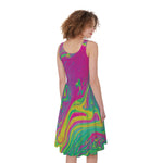 Psychedelic Formed Print Women's Sleeveless Dress