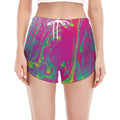 Psychedelic Formed Print Women's Split Running Shorts