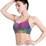 Psychedelic Formed Print Women's Sports Bra