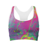 Psychedelic Formed Print Women's Sports Bra