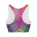 Psychedelic Formed Print Women's Sports Bra