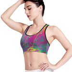 Psychedelic Formed Print Women's Sports Bra