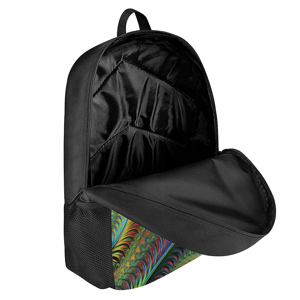 Psychedelic Fractal Print 17 Inch Backpack