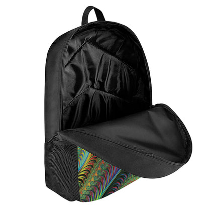 Psychedelic Fractal Print 17 Inch Backpack