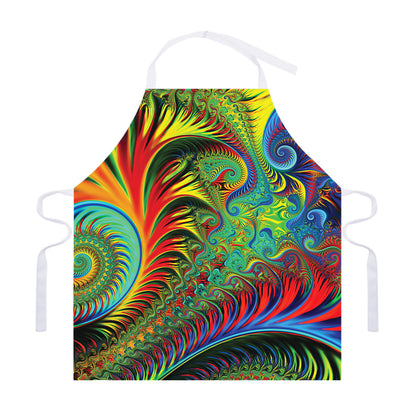 Psychedelic Fractal Print Adjustable Apron
