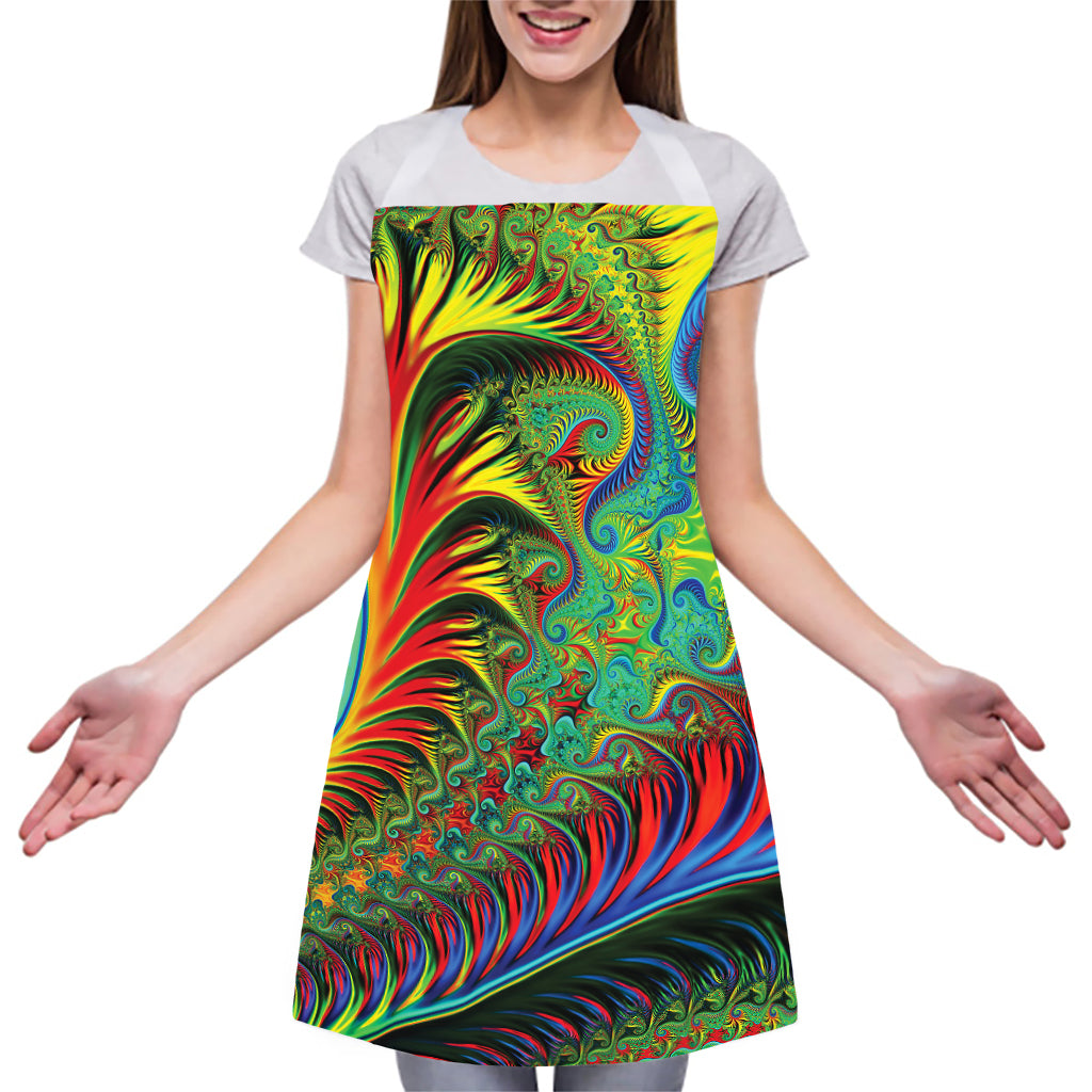 Psychedelic Fractal Print Adjustable Apron