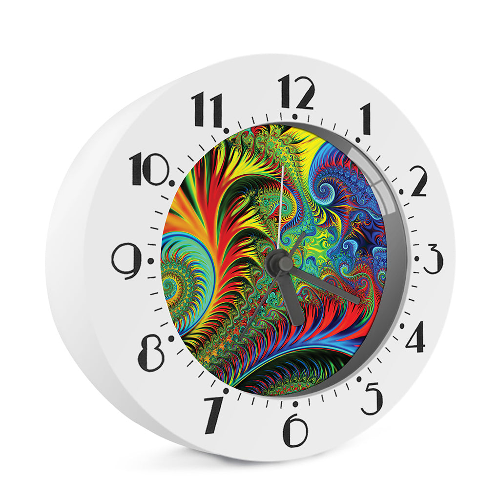 Psychedelic Fractal Print Alarm Clock