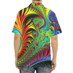 Psychedelic Fractal Print Aloha Shirt