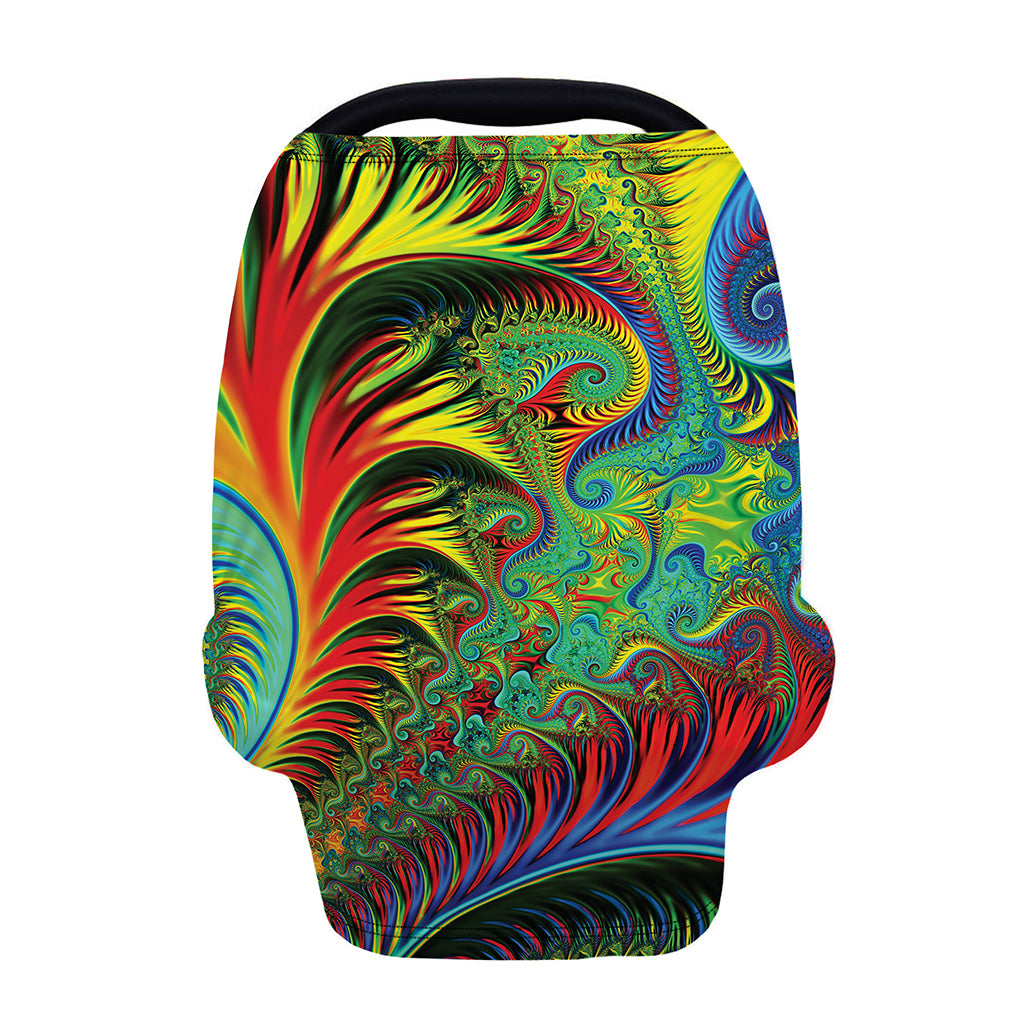 Psychedelic Fractal Print Baby Seat Cover