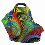 Psychedelic Fractal Print Baby Seat Cover