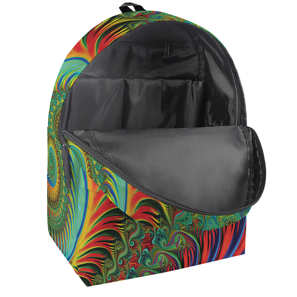 Psychedelic Fractal Print Backpack
