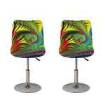 Psychedelic Fractal Print Bar Stool Covers