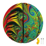 Psychedelic Fractal Print Basketball