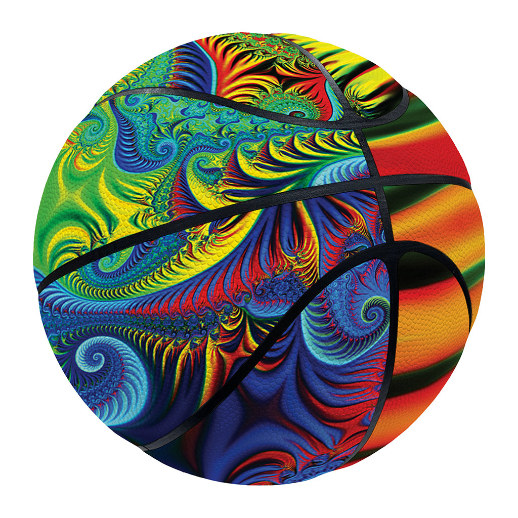 Psychedelic Fractal Print Basketball
