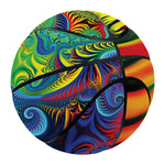 Psychedelic Fractal Print Basketball