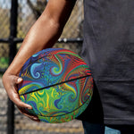 Psychedelic Fractal Print Basketball