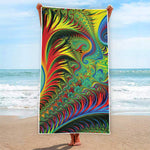 Psychedelic Fractal Print Beach Towel