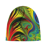 Psychedelic Fractal Print Beanie