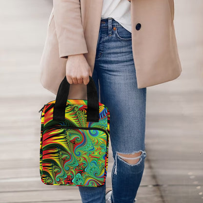 Psychedelic Fractal Print Bible Tote Bag