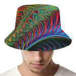 Psychedelic Fractal Print Bucket Hat
