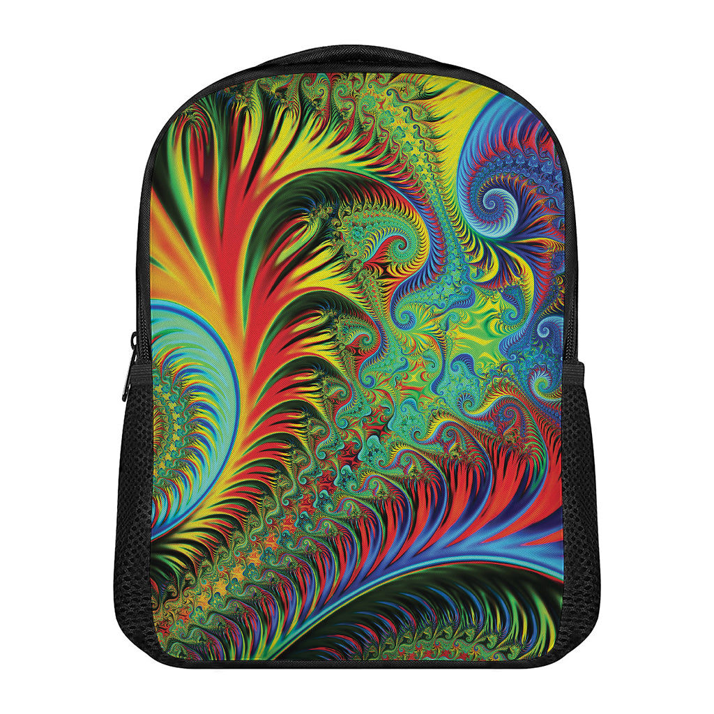 Psychedelic Fractal Print Casual Backpack