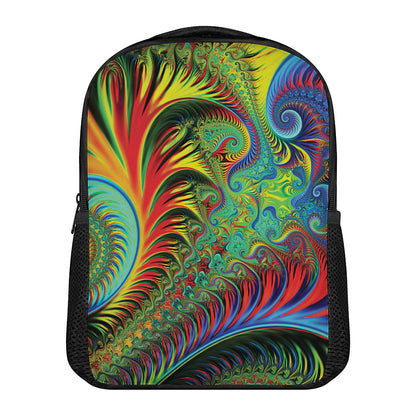 Psychedelic Fractal Print Casual Backpack