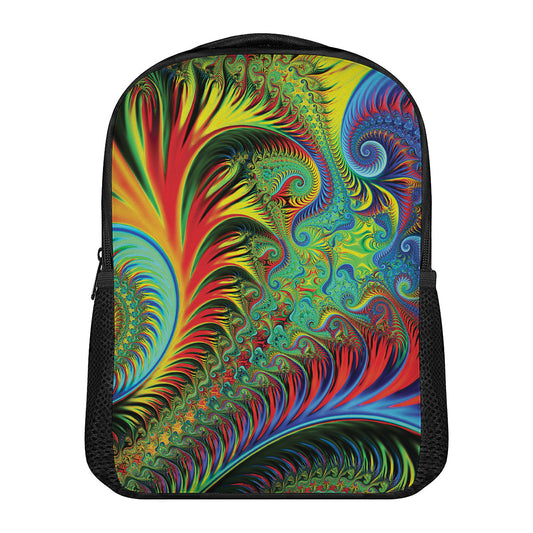 Psychedelic Fractal Print Casual Backpack