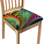 Psychedelic Fractal Print Chair Cushion Cover