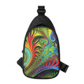 Psychedelic Fractal Print Sling Bag