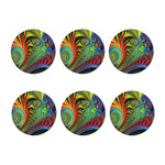 Psychedelic Fractal Print Coaster Set