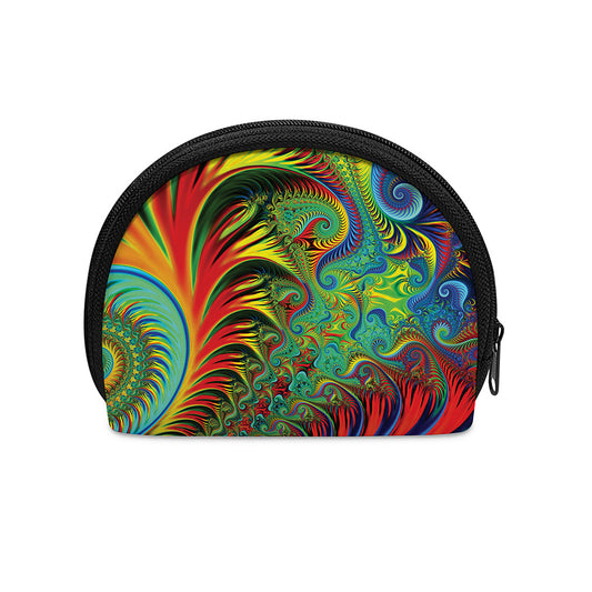 Psychedelic Fractal Print Coin Purse
