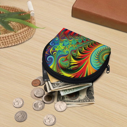 Psychedelic Fractal Print Coin Purse