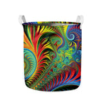 Psychedelic Fractal Print Collapsible Laundry Basket