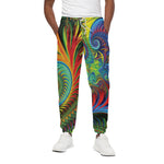 Psychedelic Fractal Print Cotton Pants