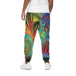 Psychedelic Fractal Print Cotton Pants