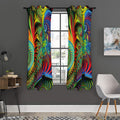 Psychedelic Fractal Print Grommet Curtain Panels
