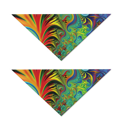 Psychedelic Fractal Print Dog Bandana