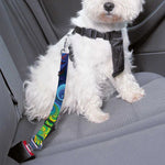 Psychedelic Fractal Print Dog Seat Belt