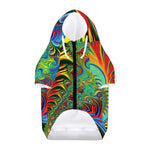 Psychedelic Fractal Print Dog Zip Up Hoodie