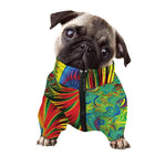 Psychedelic Fractal Print Dog Zip Up Jacket