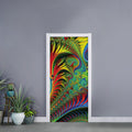 Psychedelic Fractal Print Door Sticker