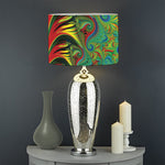 Psychedelic Fractal Print Drum Lamp Shade