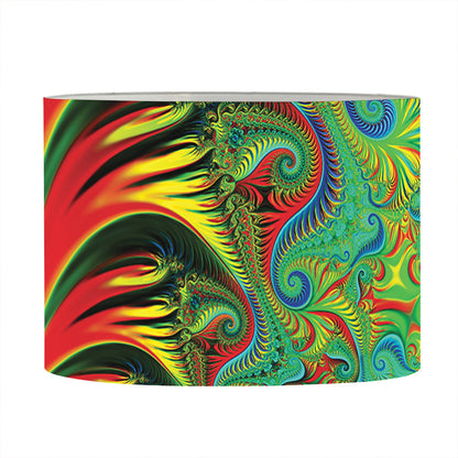 Psychedelic Fractal Print Drum Lamp Shade