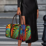 Psychedelic Fractal Print Duffle Bag