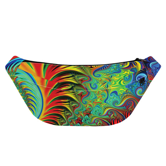 Psychedelic Fractal Print Fanny Pack