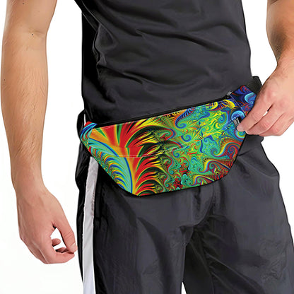Psychedelic Fractal Print Fanny Pack