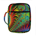 Psychedelic Fractal Print Front Pocket Bible Bag
