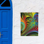 Psychedelic Fractal Print Garden Flag