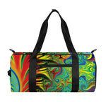 Psychedelic Fractal Print Gym Bag
