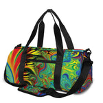 Psychedelic Fractal Print Gym Bag